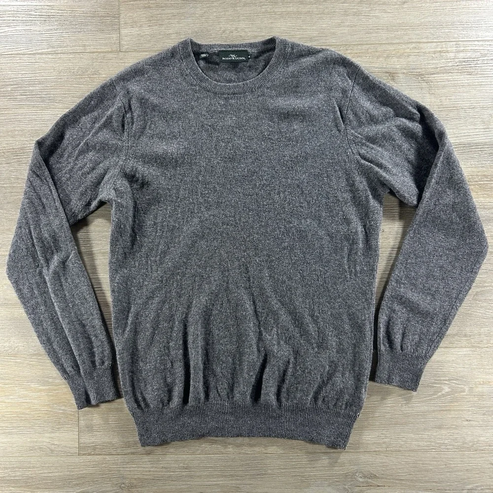 Rodd & Gunn Mens Medium‎ Merino Wool Cashmere Blend Gray Pullover Sweater